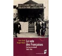 Vote des francaise - Pur - Presses Universitaires Rennes - broché - Etude