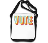 Vote Sac à bandoulière avec logo coloré 3D Blanc
