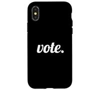 Vote Text Design White Font Coque pour iPhone X/XS