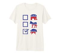 Voter USA Démocrate Républicain Raton Laveur American Case à Cocher T-Shirt Haut de Gamme