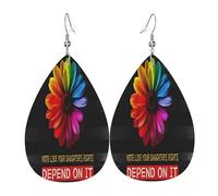 Votez comme si les droits de votre fille en dépendaient. Boucles d'oreilles en cuir bien visibles, accessoire de mode, parfaites pour les fêtes, les vacances et le quotidien.