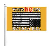 Votez Non au grand projet de loi laid, panneau de drapeau 2x3 double face, bannière de drapeau Stop Big Beautiful Bill, protégez, sauvez les drapeaux Medicaid, tapisserie pour les fêtes de festival, l