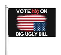 Votez Non au gros projet de loi laid, panneau de drapeau 3x5 double face, bannière de drapeau Stop Big Beautiful Bill, protégez, sauvez les drapeaux Medicaid, tapisserie pour les fêtes de festival, le