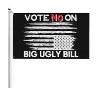 Votez Non au gros projet de loi laid, panneau de drapeau 3x5 double face, bannière de drapeau Stop Big Beautiful Bill, protégez, sauvez les drapeaux Medicaid, tapisserie pour les fêtes de festival, le