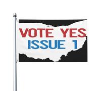 Votez Oui Numéro 1 Ohio Toutes Saisons Drapeau de Jardin Bannière de Cour pour Jardin de Cour Drapeaux de décoration extérieure imprimés Double Face