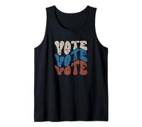 Votez Votez Votez Retro Groovy Civic Design Débardeur