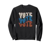 Votez Votez Votez Retro Groovy Civic Design Sweatshirt