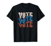 Votez Votez Votez Retro Groovy Civic Design T-Shirt