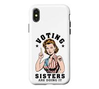 Voting Sisters are Doing It Drapeau américain Coque pour iPhone X/XS