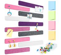 Votoko 10 Pezzi Bacheca in Sughero Feltro, Colorati Bacheca Promemoria, Tableau en Liege Mural, Con 50 Puntine e 100 Note Adesive, Adatto per Essere Usato come Bacheca o Parete per Foto