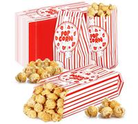 Votoko 150 Pièces Sac Pop Corn, 9 x 6 x 21cm Cinéma Sachet Pop Corn, Popcorn Boîtes Rouge Blanche Rayé, Pot Popcorn, Candy Bags, Snacks Container pour Les Fêtes, Anniversaires, Soirées Cinéma Carnival