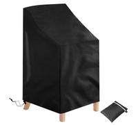 Votoko Housse Chaise Jardin Empilable Imperméable, Tissu Oxford Housse Chaise Extérieur pour chaises de Jardin et de Balcon, Coupe-Vent, Anti-UV Housse Fauteuil Jardin - 64x64x70/120 cm