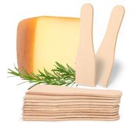 Votoko Lot de 12 spatules à raclette en bois de hêtre - 13 cm - Pour fromage, barbecue et fondue - Résistantes à la chaleur - Accessoire à raclette robuste - Cadeau pour les amateurs de raclette
