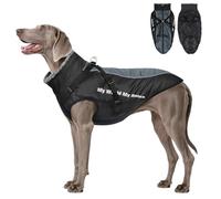 Votoko Manteau Chien Hiver Chaud, Manteau Chien avec Harnais, Imperméable Doudoune, Chaud pour Temps Froid. Équipé d'une Bande Réfléchissante Et d'un Col en Fourrure Pliable (XL)