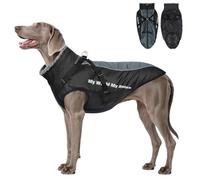 Votoko Manteau Chien Hiver Chaud, Manteau Chien avec Harnais, Imperméable Doudoune, Chaud pour Temps Froid. Équipé d'une Bande Réfléchissante Et d'un Col en Fourrure Pliable (2XL)