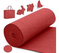 Votoko Rouleau de Feutre, 30 cm x 300 cm x 3 mm Tissu en Feutre, Feutrine au Mètre, Feutrine Rouleau Doublure de Boîte à Bijoux DIY Sacs en Feutre Cousus, Sac de Crayon, Tapis de Table (Bordeaux)