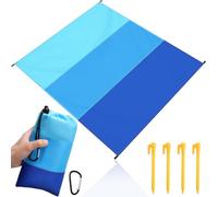 Votoko Tapis Plage Sableuse 210x200 cm, Couverture Plage et Compacte, Couverture de Plage Légère Pliable, Douce, Résistante au Vent, Imperméable, Sèche Rapidement, Durable pour la Plage et Le Camping