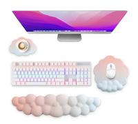 Votoko Wolke Repose-poignet ergonomique pour clavier et souris, mousse à mémoire de forme en cuir synthétique, compatible PC/jeu
