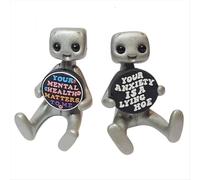 Votre anxiété est un robot menteur, une petite figurine mignonne, une santé mentale