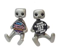 Votre anxiété est un robot menteur, une petite figurine mignonne, une santé mentale