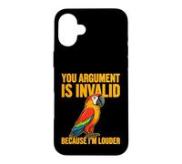 Votre Argument n'est Pas valide Motif Perroquet Coque pour iPhone 16 Plus