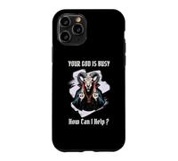 Votre Dieu est occupé, Comment Puis-Je Vous Aider ? Baphomet Satanic, drôle Coque pour iPhone 11 Pro