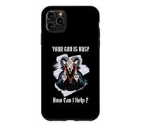 Votre Dieu est occupé, Comment Puis-Je Vous Aider ? Baphomet Satanic, drôle Coque pour iPhone 11 Pro Max