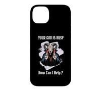 Votre Dieu est occupé, Comment Puis-Je Vous Aider ? Baphomet Satanic, drôle Coque pour iPhone 14 Plus