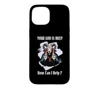 Votre Dieu est occupé, Comment Puis-Je Vous Aider ? Baphomet Satanic, drôle Coque pour iPhone 15