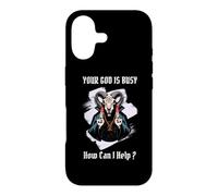 Votre Dieu est occupé, Comment Puis-Je Vous Aider ? Baphomet Satanic, drôle Coque pour iPhone 17