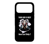 Votre Dieu est occupé, Comment Puis-Je Vous Aider ? Baphomet Satanic, drôle Coque pour iPhone 17 Pro Max