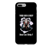 Votre Dieu est occupé, Comment Puis-Je Vous Aider ? Baphomet Satanic, drôle Coque pour iPhone 7 Plus/8 Plus