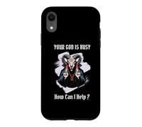 Votre Dieu est occupé, Comment Puis-Je Vous Aider ? Baphomet Satanic, drôle Coque pour iPhone XR