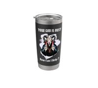 Votre Dieu est occupé, comment puis-je vous aider ? Baphomet Satanic, drôle Gobelet isotherme en acier inoxydable double paroi