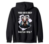 Votre Dieu est occupé, Comment Puis-Je Vous Aider ? Baphomet Satanic, drôle Sweat à Capuche