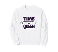 Votre Emploi du Temps est Fine Time Management Queen Sweatshirt, Unisexe pour Adultes, Blanc, S