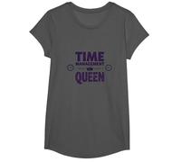 Votre Emploi du Temps est Fine Time Management Queen T-Shirt, Fille, Asphalte, M
