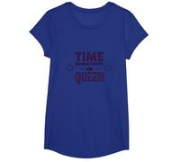 Votre Emploi du Temps est Fine Time Management Queen T-Shirt, Fille, Bleu Royal, S
