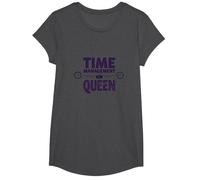 Votre Emploi du Temps est Fine Time Management Queen T-Shirt, Fille, Chiné Foncé, S