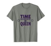 Votre Emploi du Temps est Fine Time Management Queen T-Shirt, Homme, Vert Kaki chiné, M