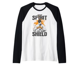 Votre Esprit est Le véritable Shield MMA Manche Raglan