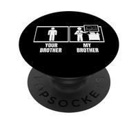Votre frère, Mon frère, Votre sœur, Professeur d'art drôle PopSockets PopGrip Adhésif