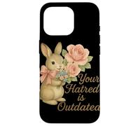 Votre Haine est dépassée, Lapin rétro, Design libéral Coque pour iPhone 16 Pro