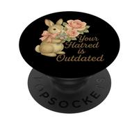 Votre Haine est dépassée, Lapin rétro, Design libéral PopSockets PopGrip Adhésif
