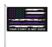 Votre Histoire N'Est Pas Terminée. Sensibilisation Au Suicide En Amérique Drapeau De Festival Double Face Drapeaux De Maison Résistant Aux Intempéries Bannières 90X150Cm Pour Dortoirs Fêtes