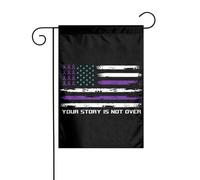 Votre Histoire N'Est Pas Terminée. Sensibilisation Au Suicide En Amérique Drapeau De Jardin Couleurs Vives Drapeau Résistant Aux Intempéries Garden Flag Pour Balcon Célébrations Maison 30X45Cm
