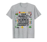 Votre incapacité à saisir Le Professeur de Sciences Chimie Physique T-Shirt, Homme, Gris Chiné, 4XL