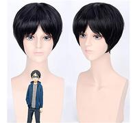 Votre mensonge en avril Arima Kousei perruque courte noire droite cheveux synthétiques Cosplay Costumes Anime Halloween fête perruques