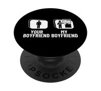 Votre Petit ami, Mon Petit ami, Petite Amie, Professeur d'art drôle PopSockets PopGrip Adhésif
