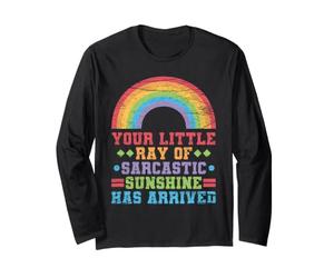 Votre Petit Rayon de Soleil Sarcastique est arrivé Arc-en-Ciel Manche Longue